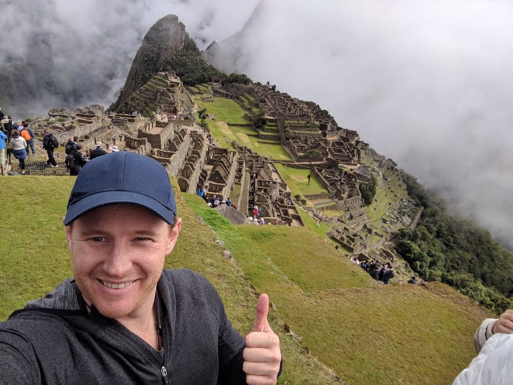 Jeremy on Machu Picchu Mountain