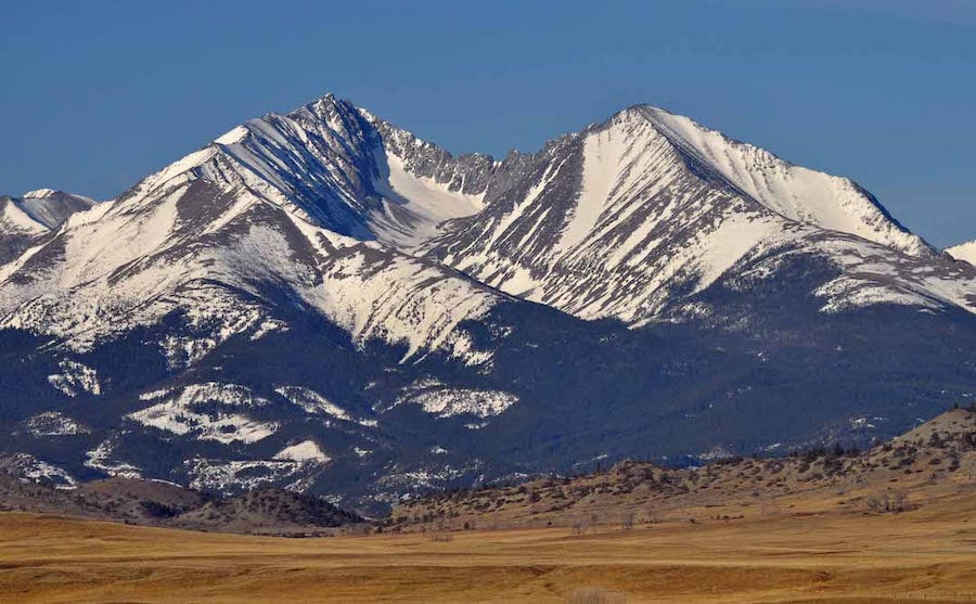 Mountain in Crazy Mountains Montana